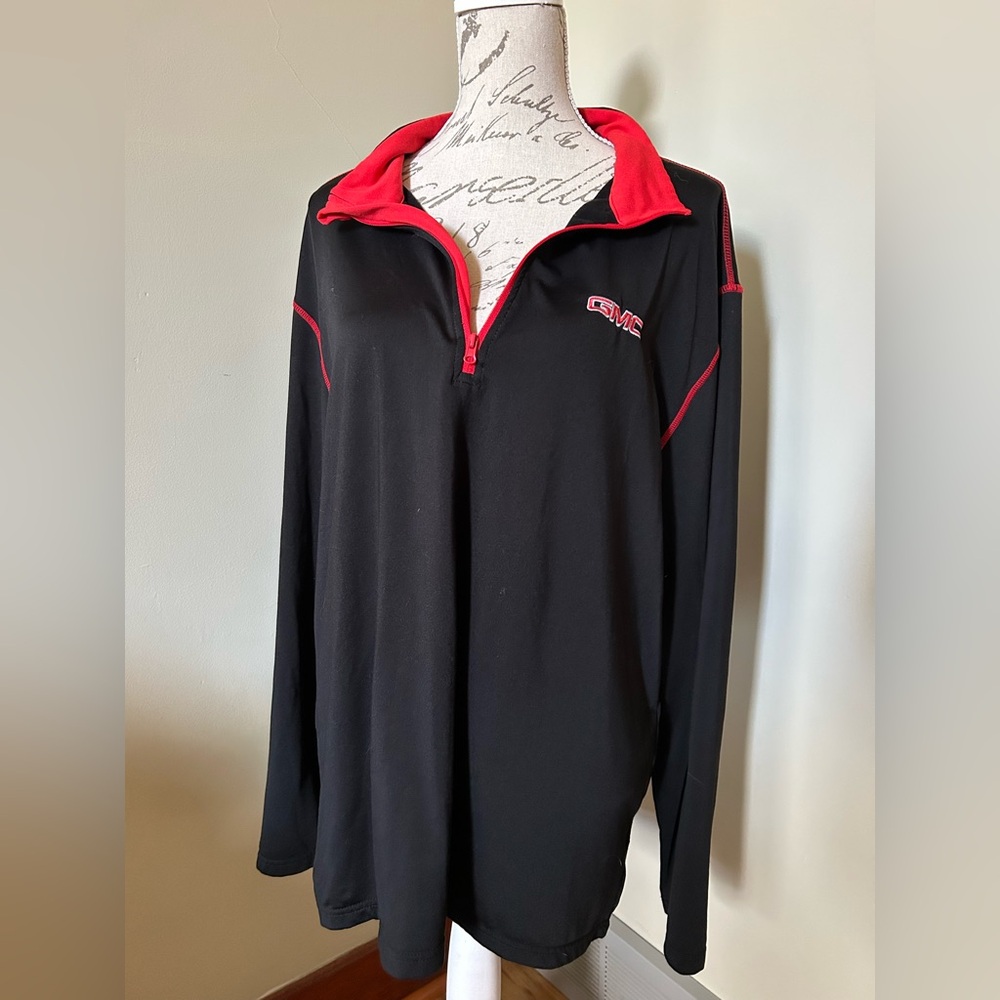 GMC Black and Red Quarter-Zip Pullover